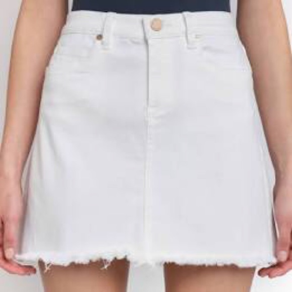 Blank NYC white denim skirt